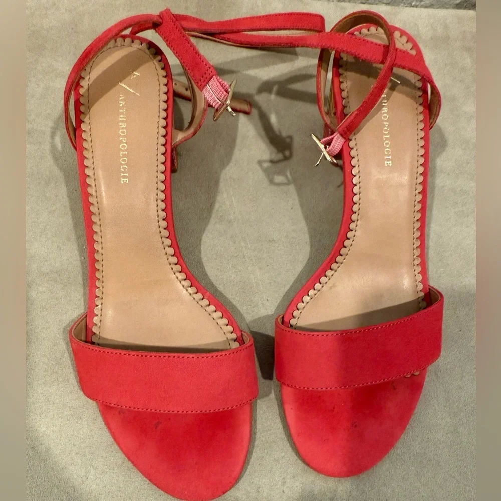 Anthropologie Tia‎ Heeled Sandals Size 8